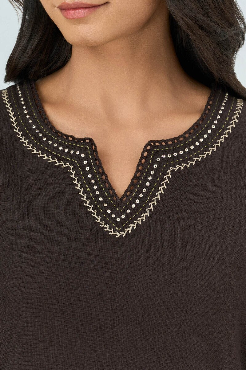 Roza Seerat Black Kurta