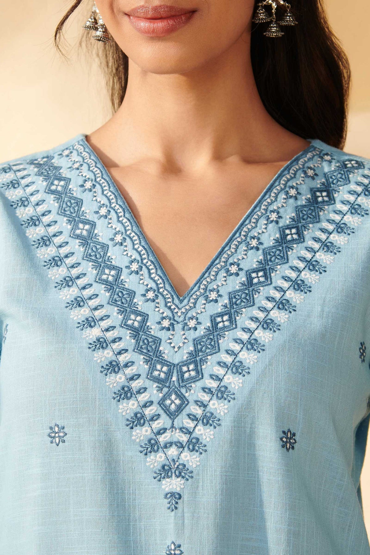 Mehraab Roheen Blue Kurta