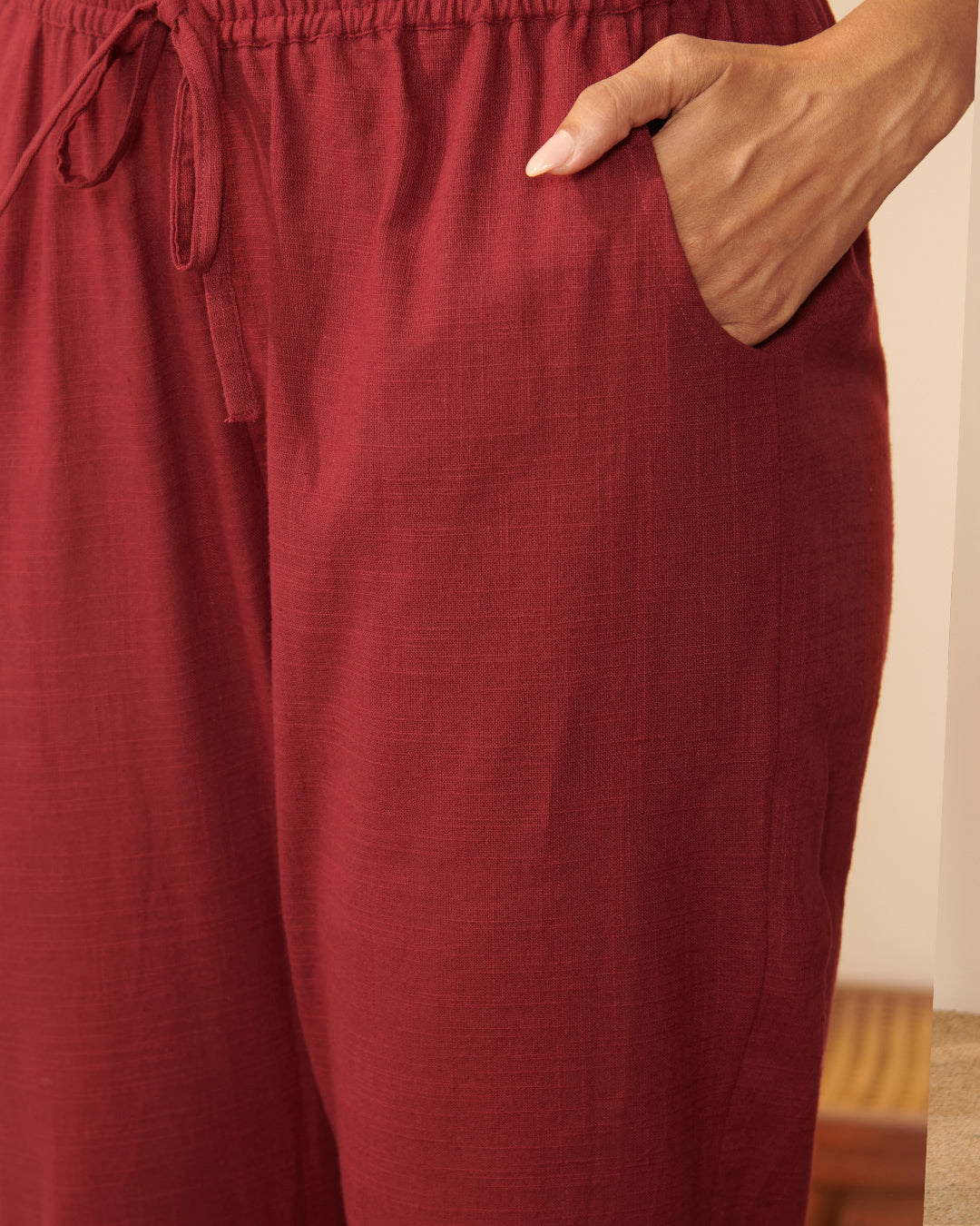 Mehraab Aahana Maroon Narrow Pants