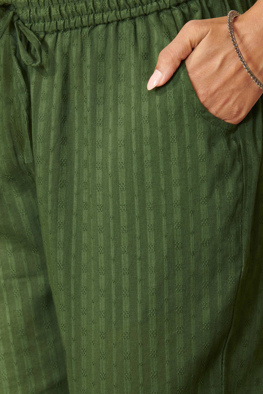 Surplus: Roza Zunaira Forest Green Narrow Pants