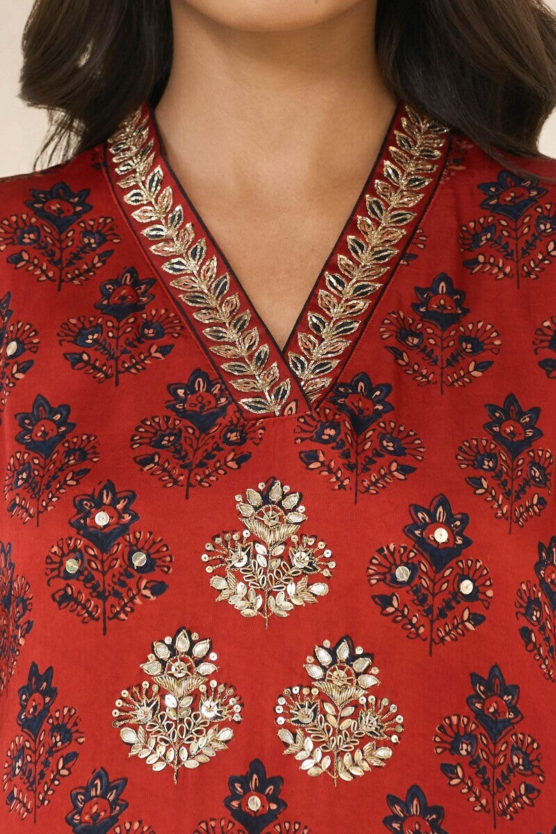 Mehrunissa Aiza Ajrak Kurta