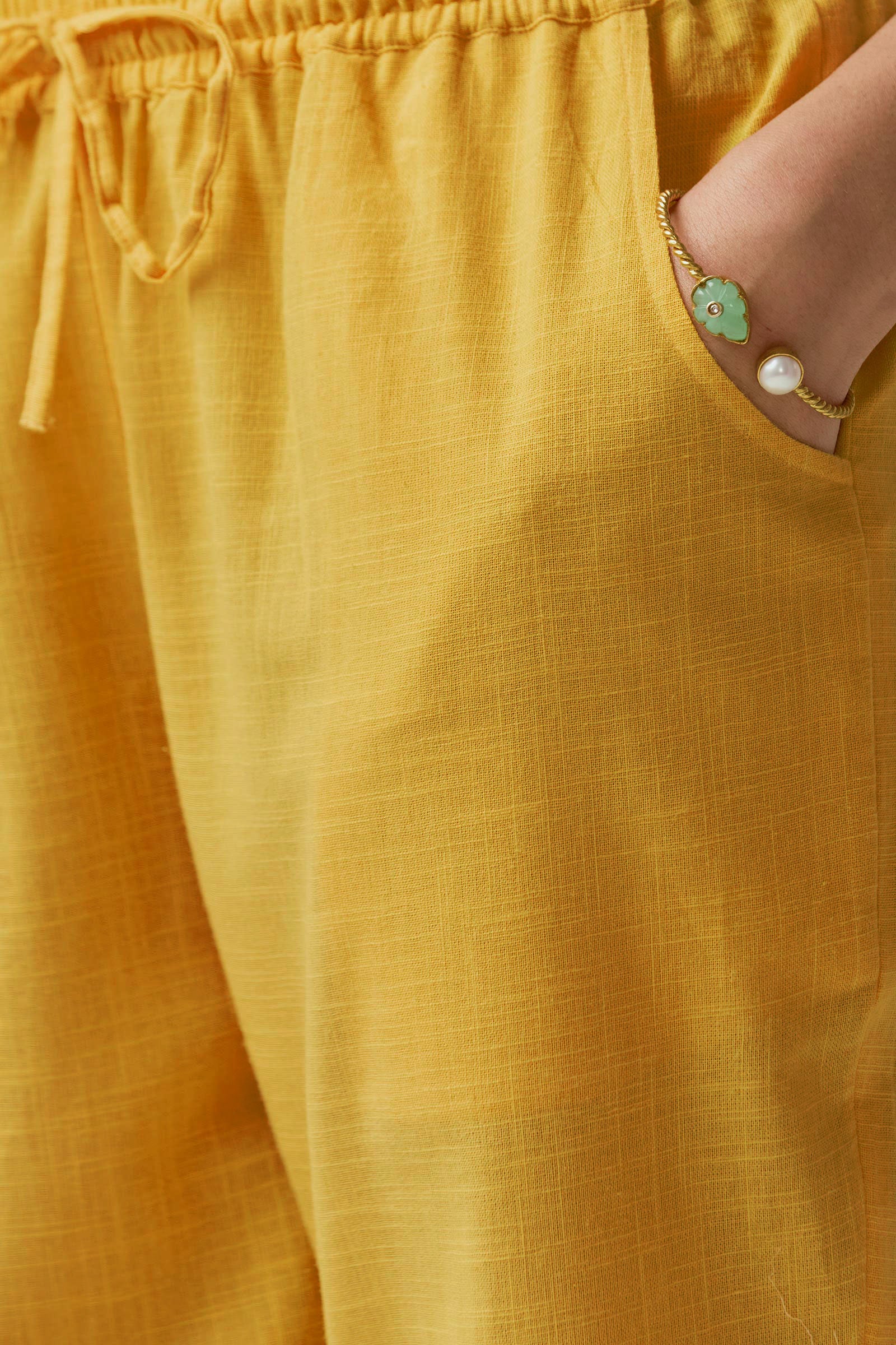 Roza Sehreen Mustard Narrow Pants