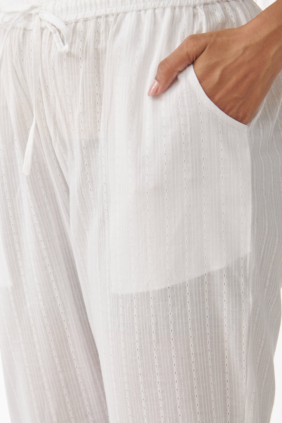 Mehraab Samaira White Narrow Pants