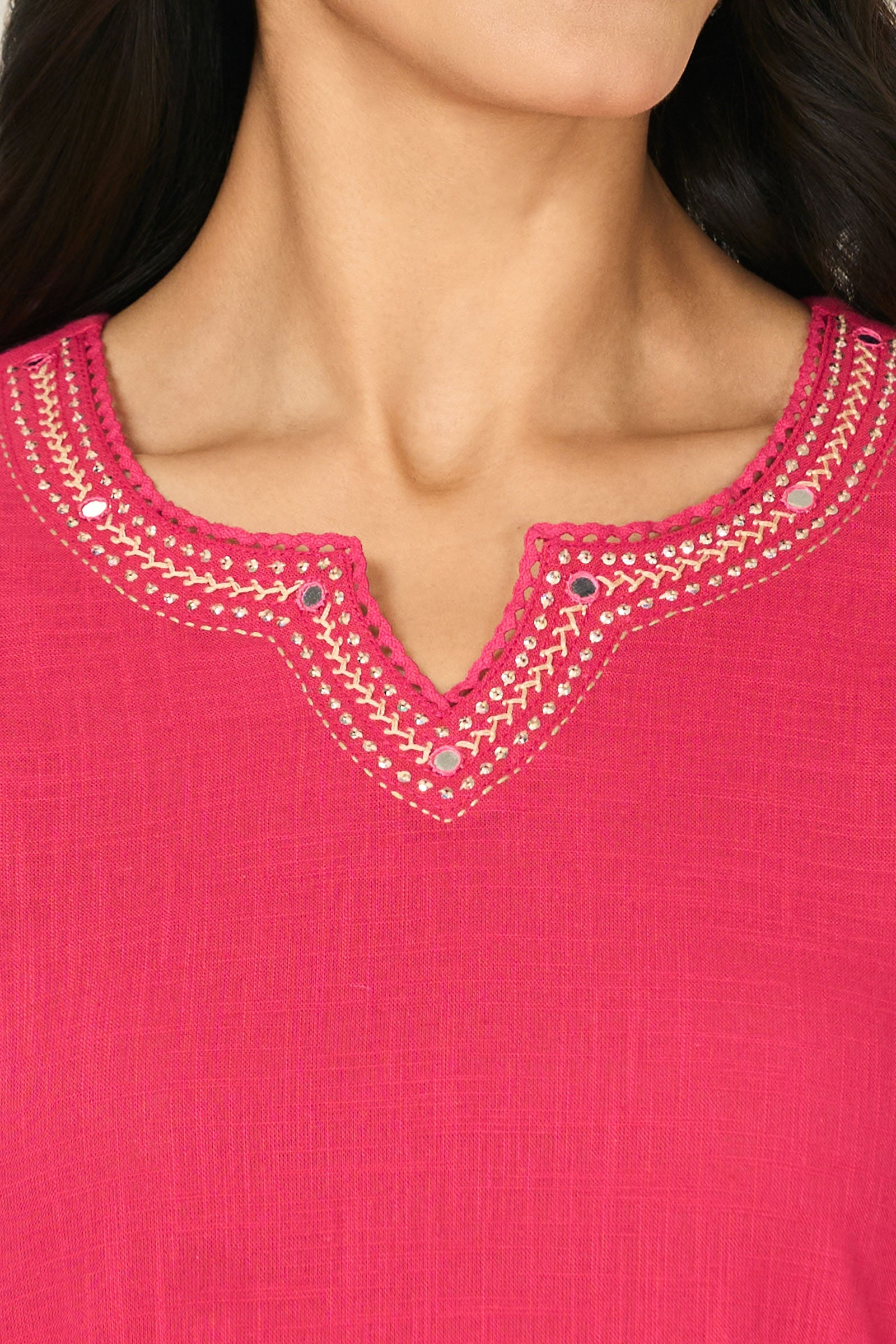 Roza Zara Fuchsia Kurta