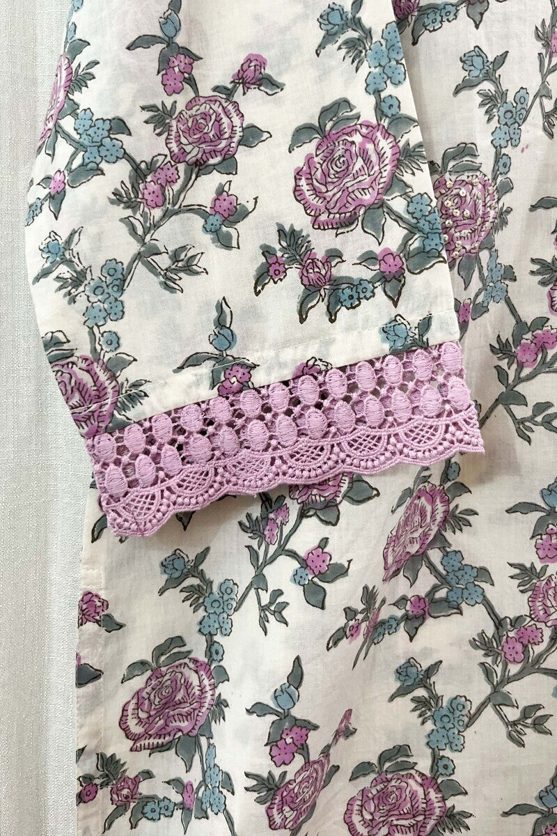 Off-White Sanganeri Kurta