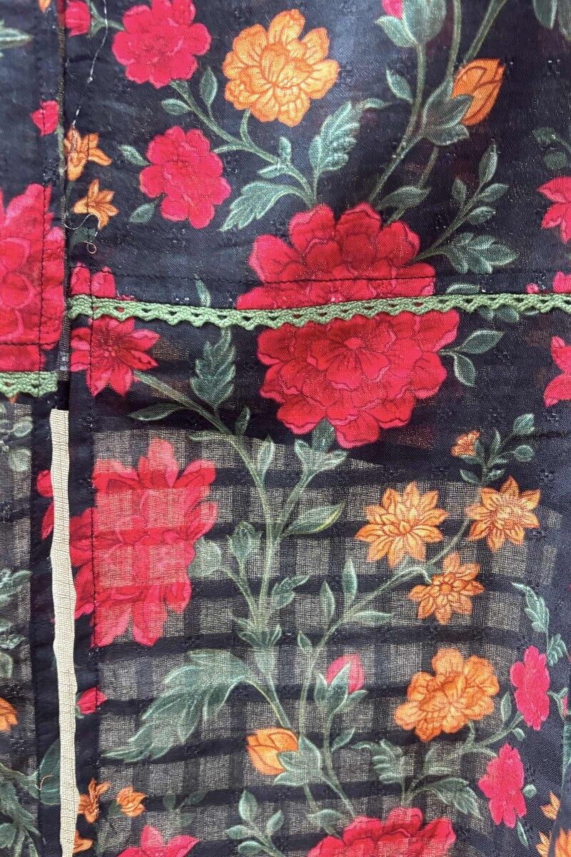 Black Printed Dupatta