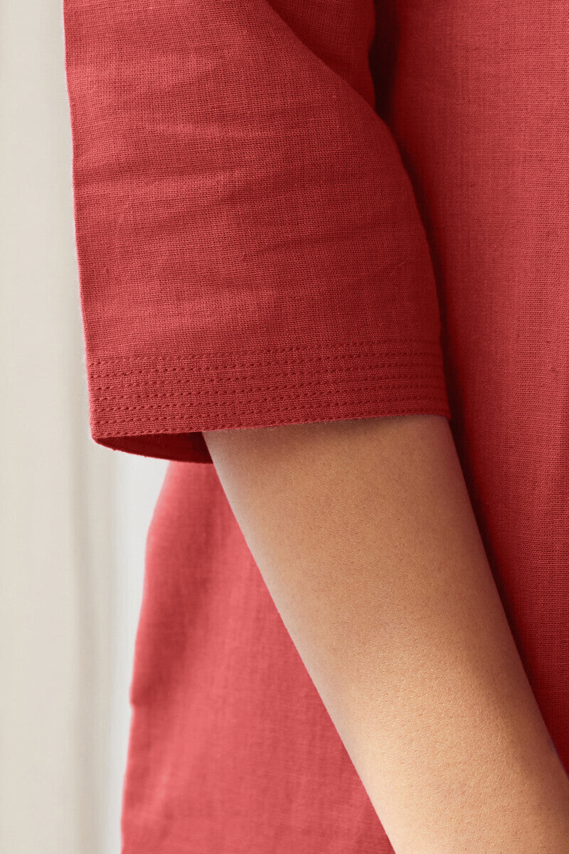 Roza Zoya Brick Red Kurta