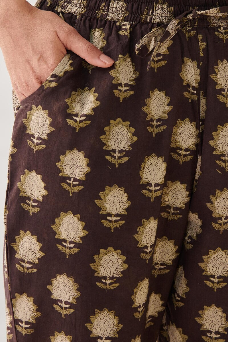 Sehra Mahi Brown Narrow Pants