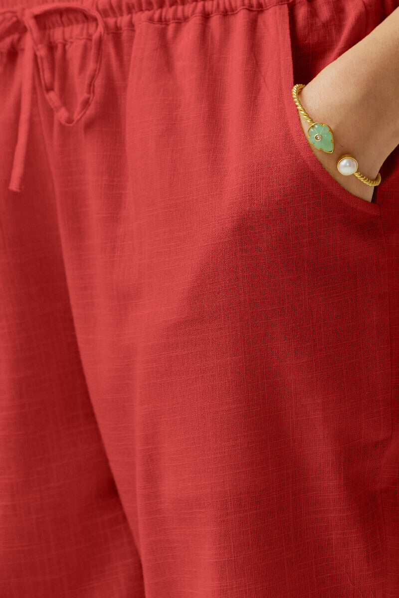 Roza Nida Red Narrow Pants