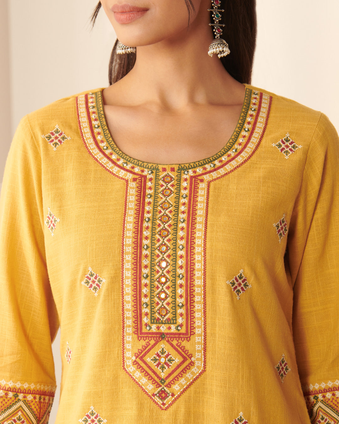 Mehraab Suhana Mustard Kurta
