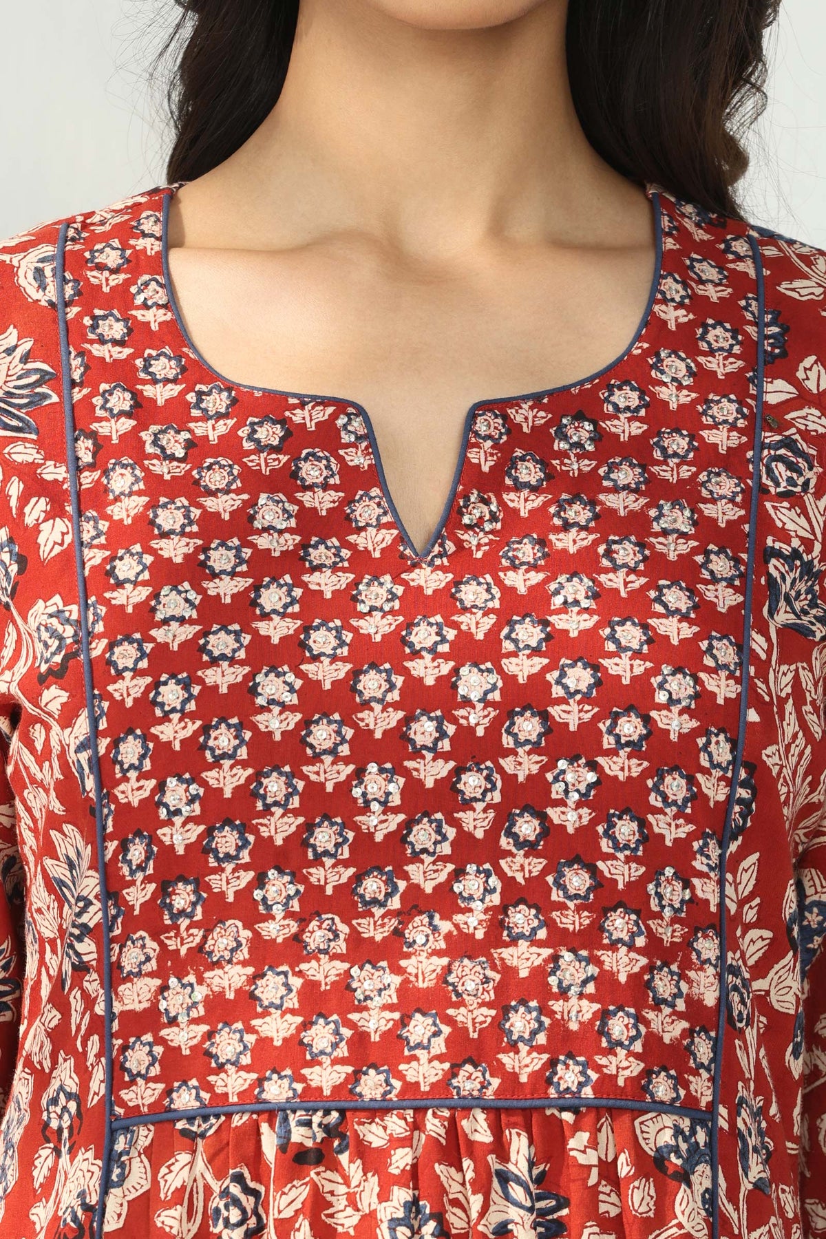 Sehra Ziah Bagru Kurta