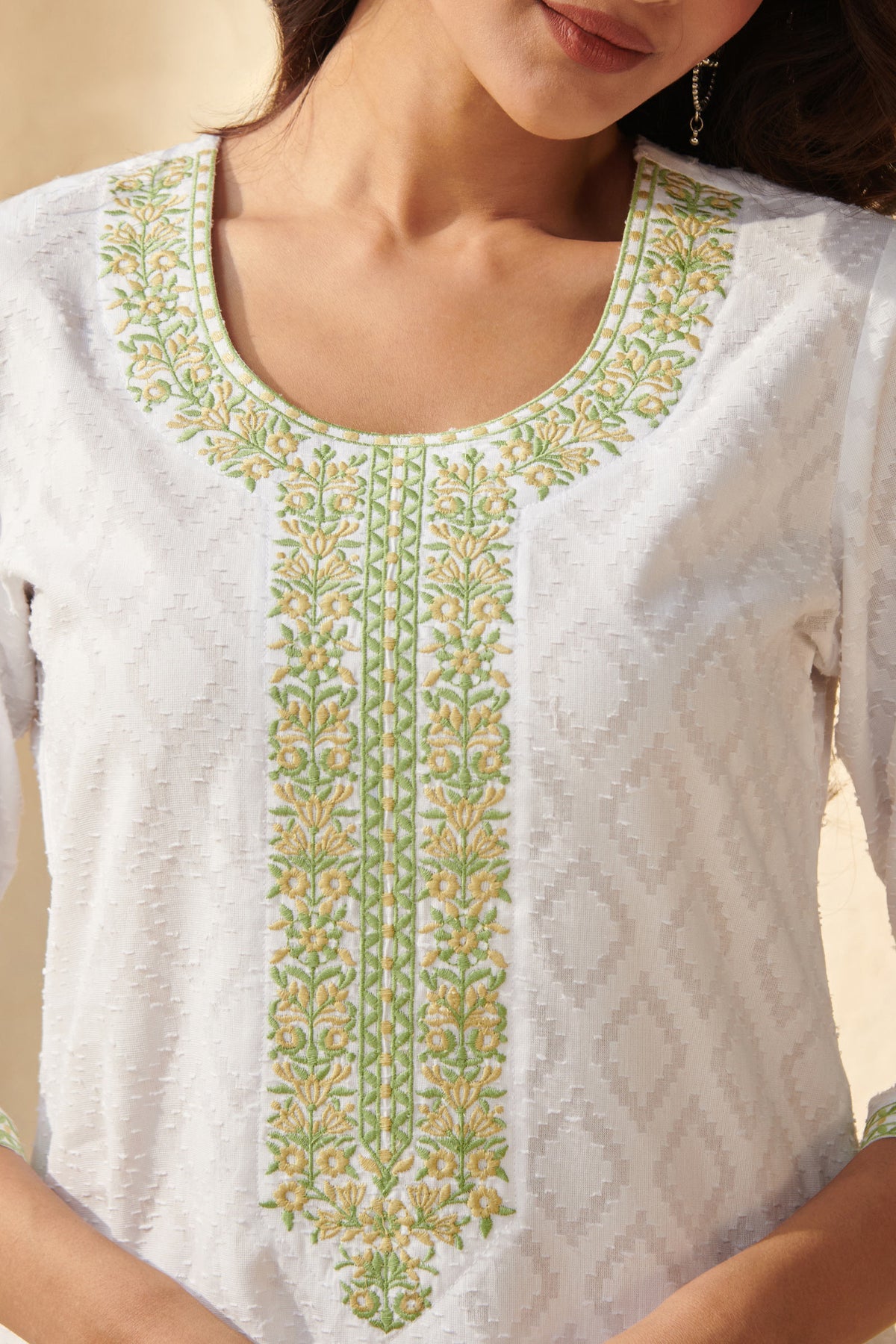 Mehraab Fahima White Kurta
