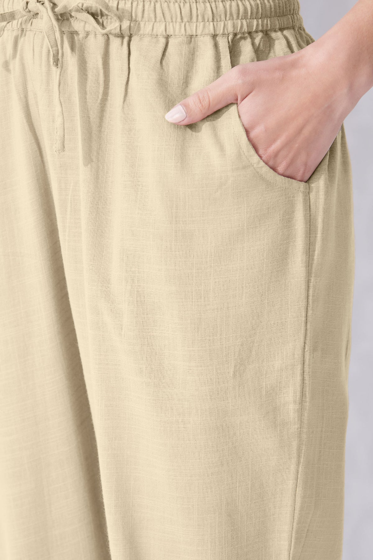 Roza Gulbahar Beige Narrow Pants