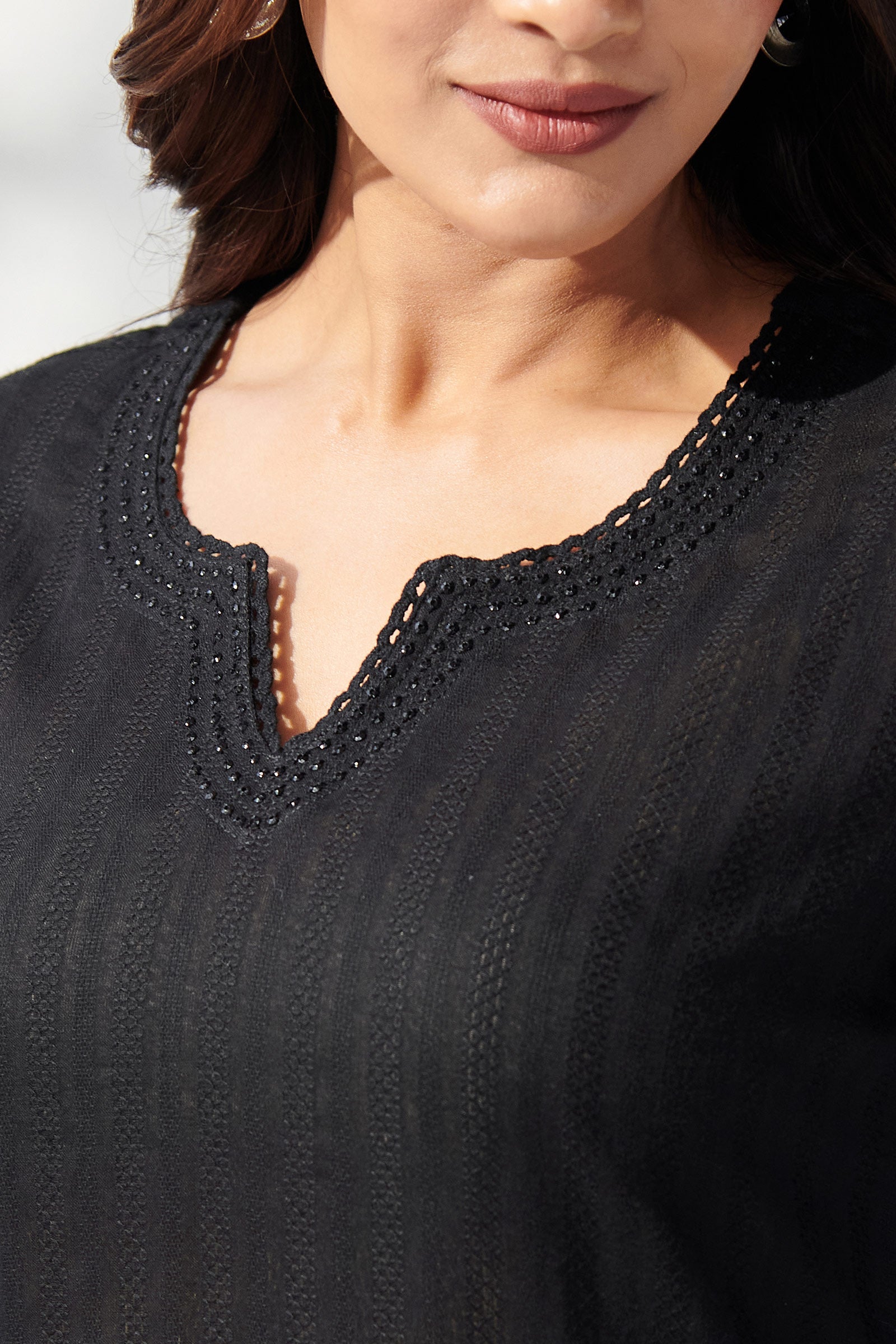 Roza Nazira Black Kurta