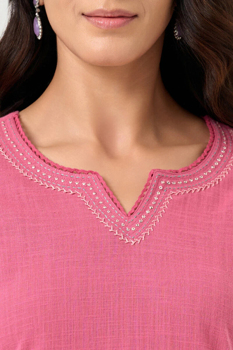 Surplus: Roza Zara Candy Pink Kurta