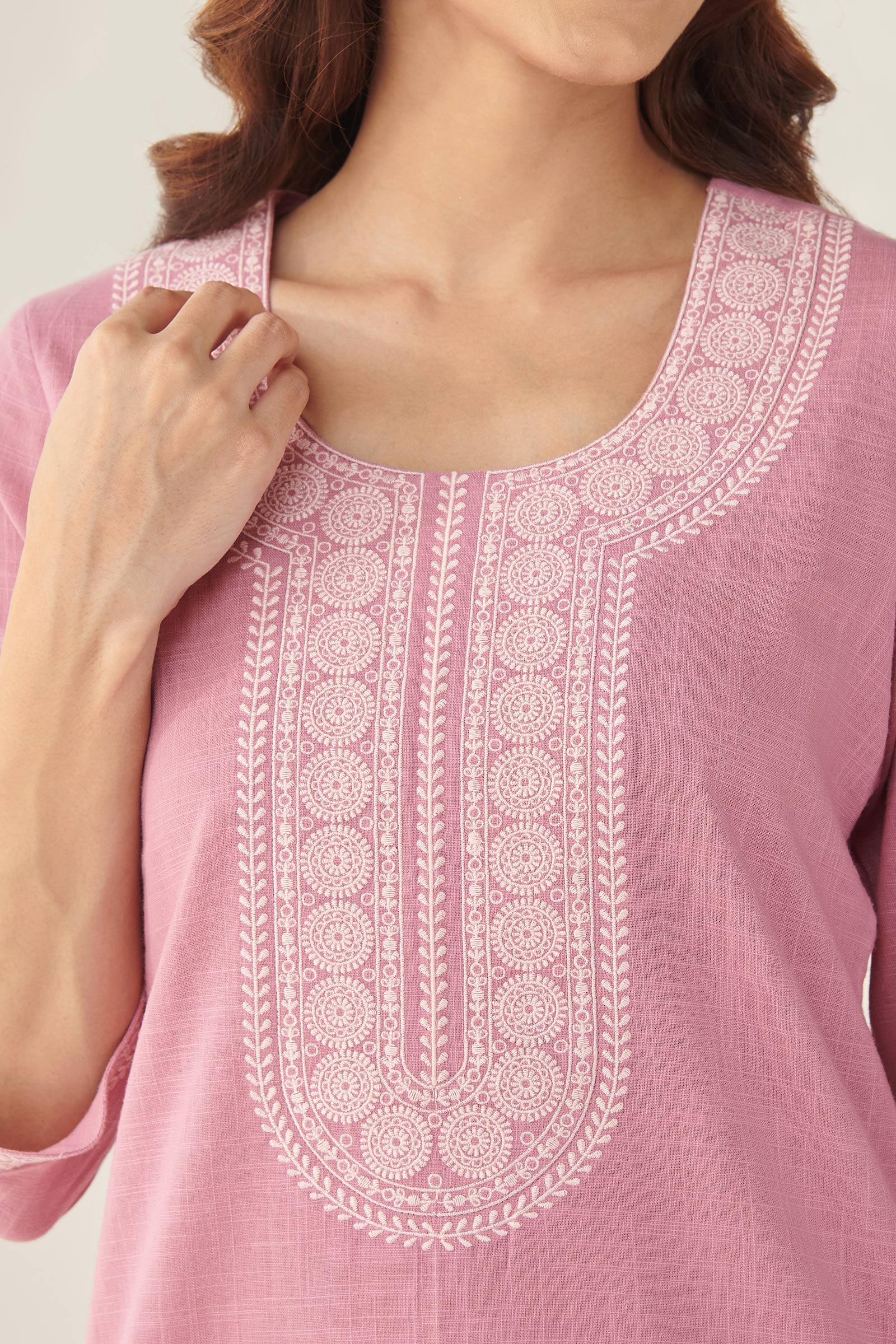 Mehraab Rumeha Pink Kurta