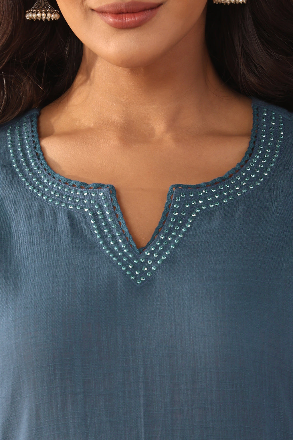 Roza Zoha Blue Kurta