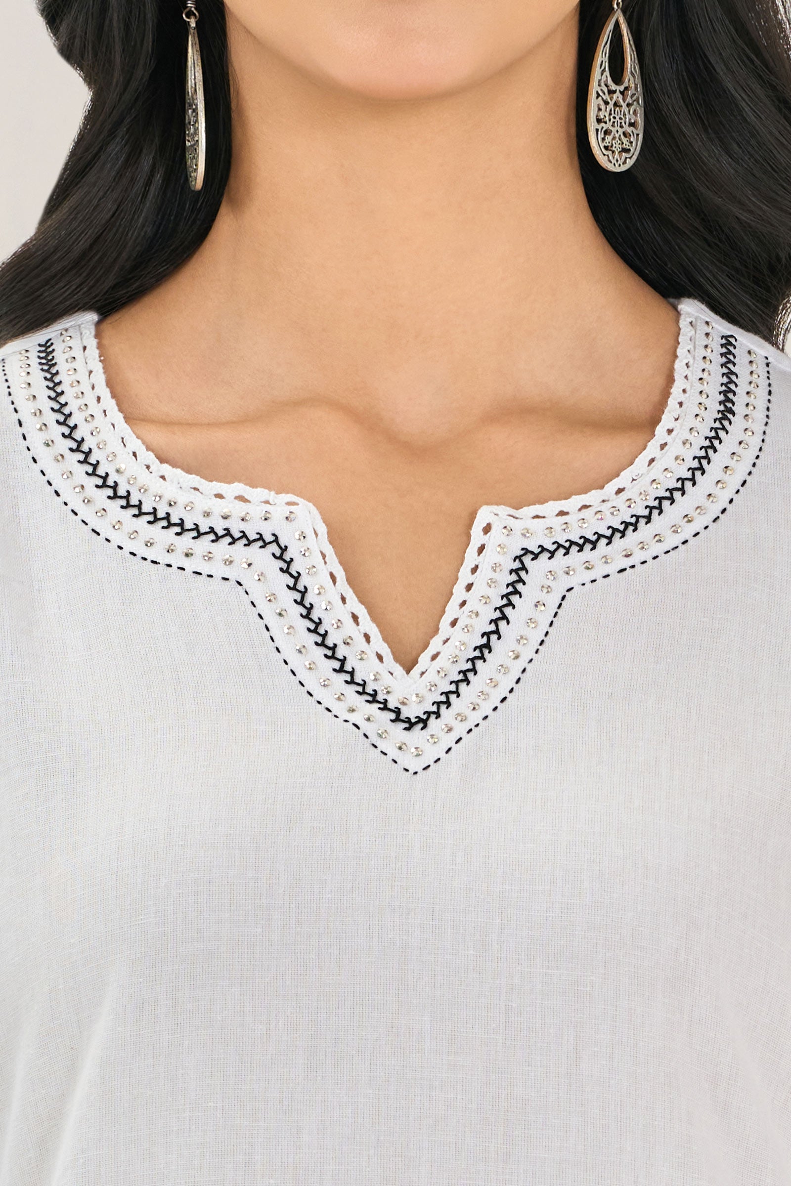 Roza Mumtaz White Kurta