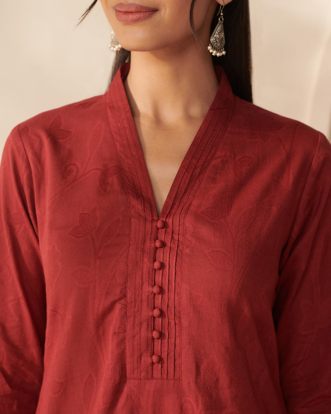 Roza Rahida Alta Red Kurta