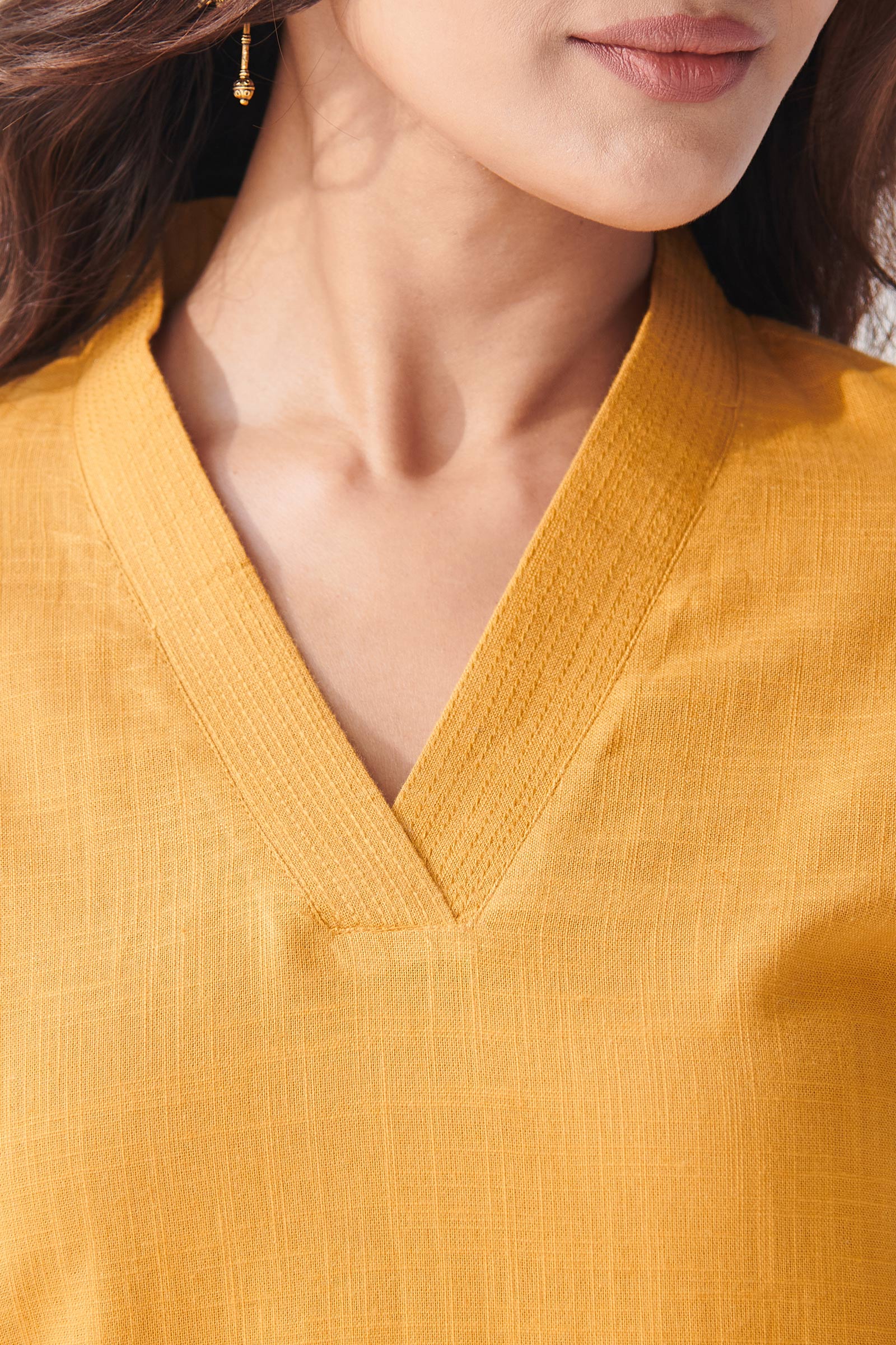 Roza Nazm Mustard Kurta