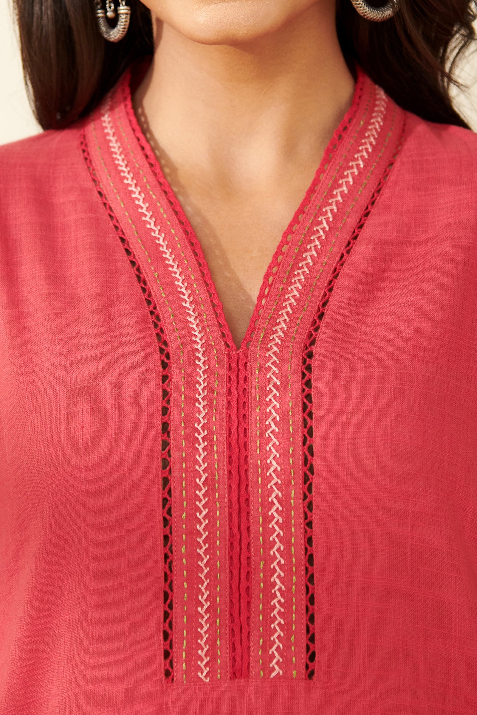 Surplus: Roza Nazm Pink Kurta
