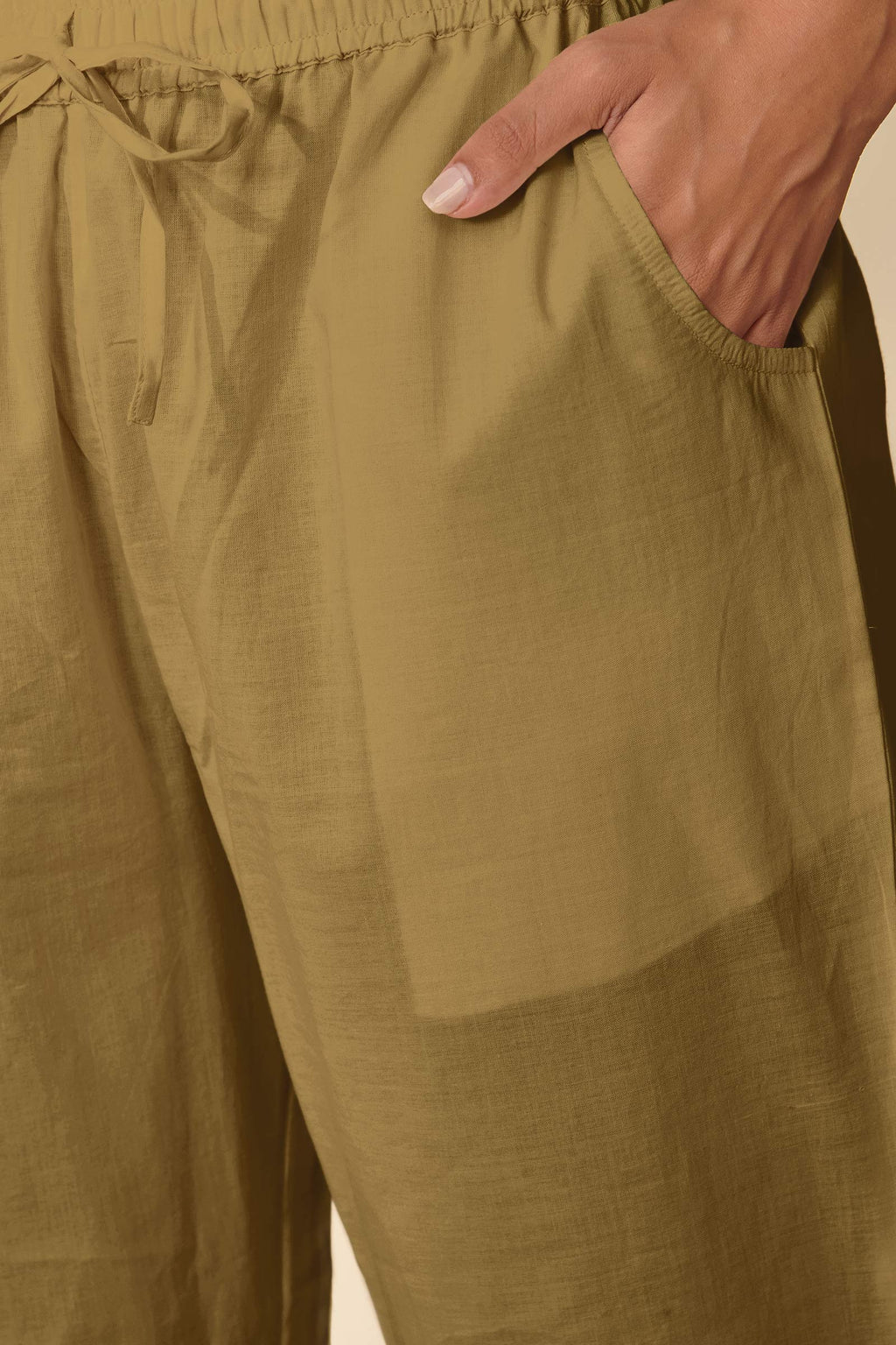 Surplus: Roza Aafiyah Olive Green Narrow Pants