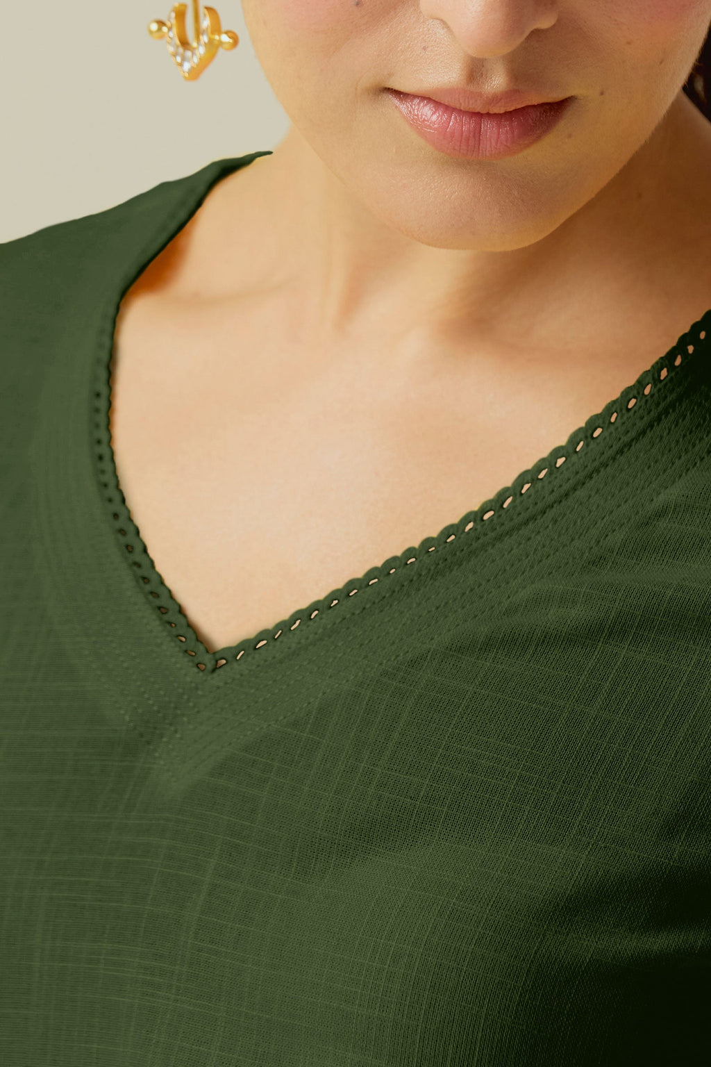 Surplus: Roza Zara Forest Green Kurta