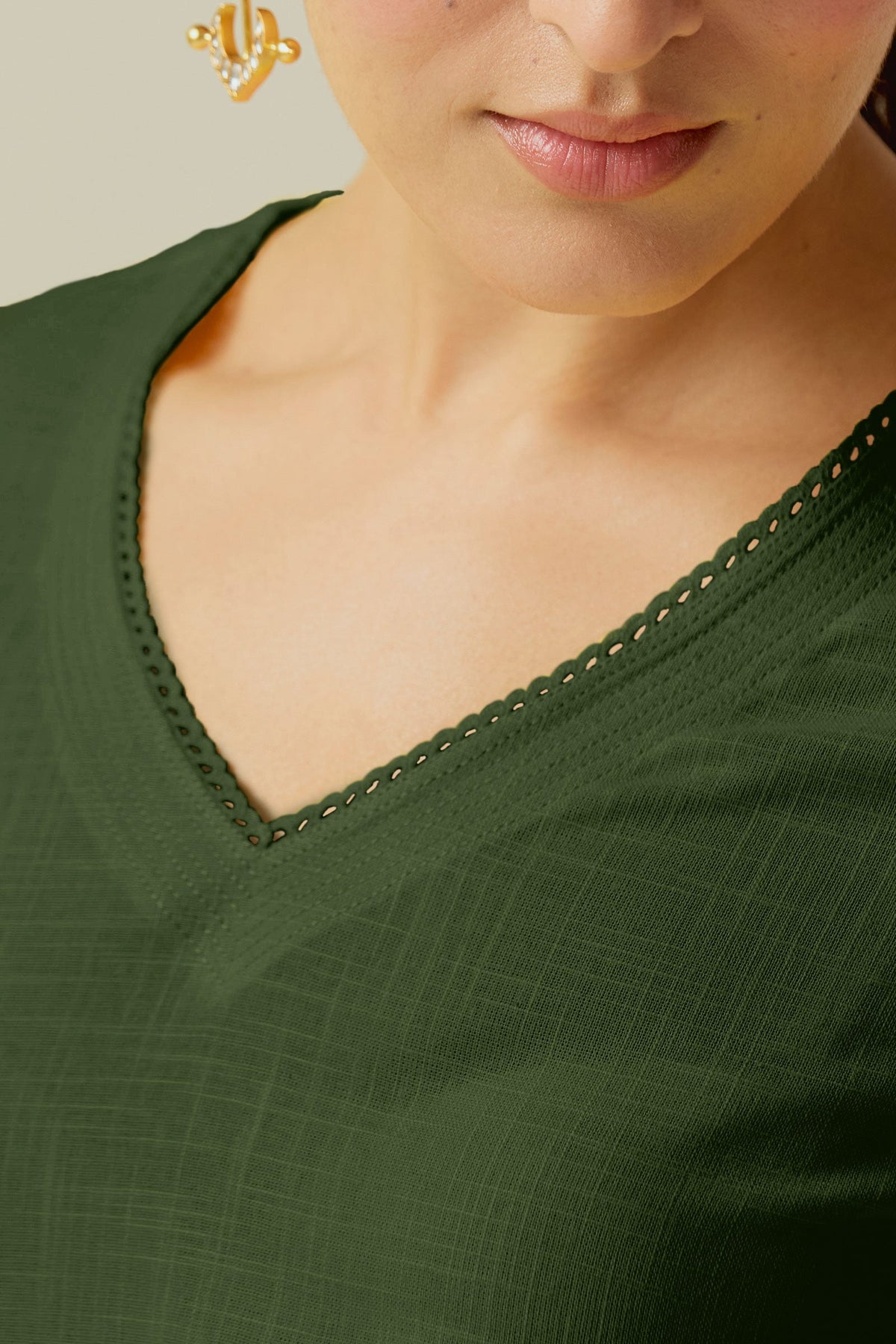 Surplus: Roza Zara Forest Green Kurta