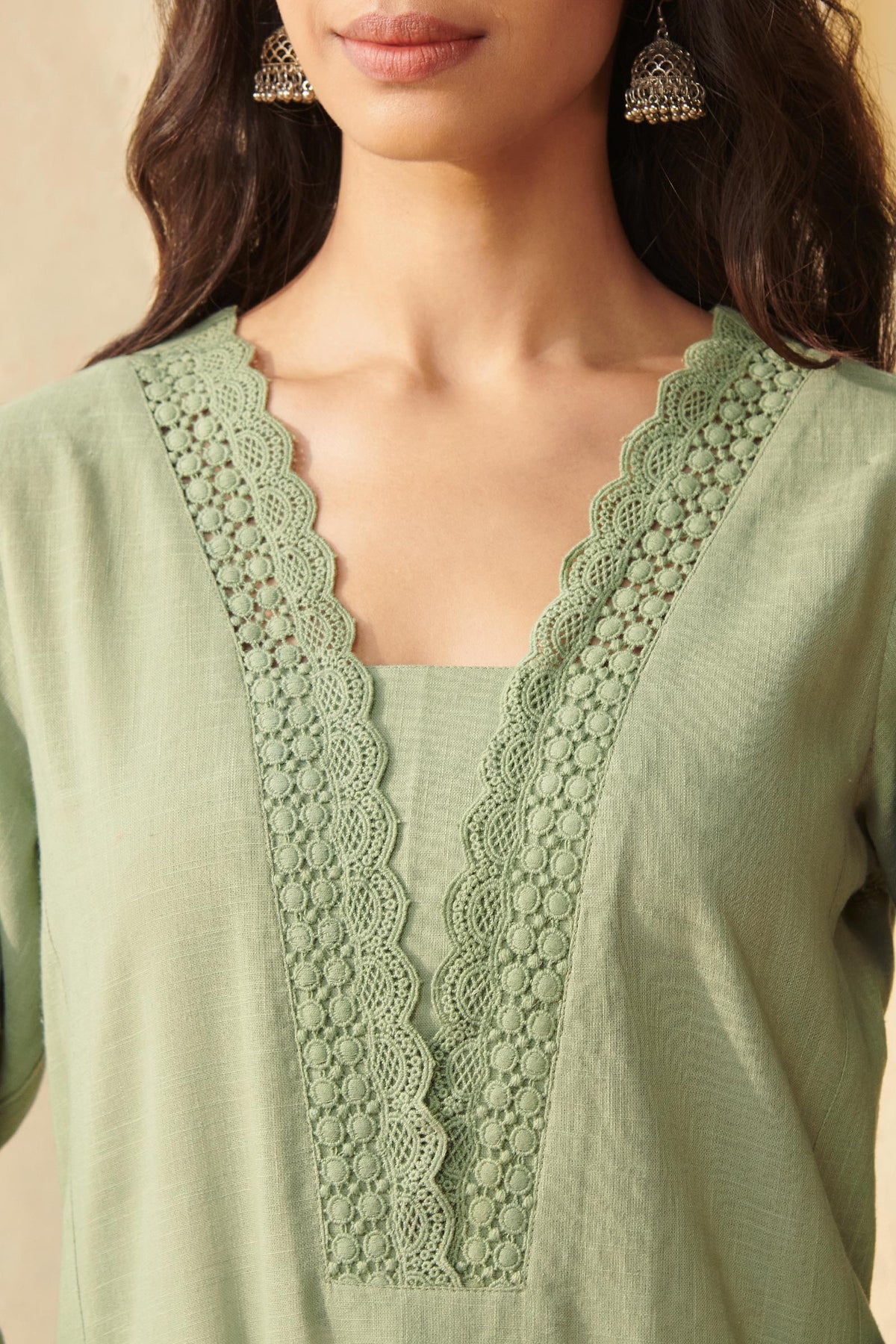 Roza Jaya Green Kurta