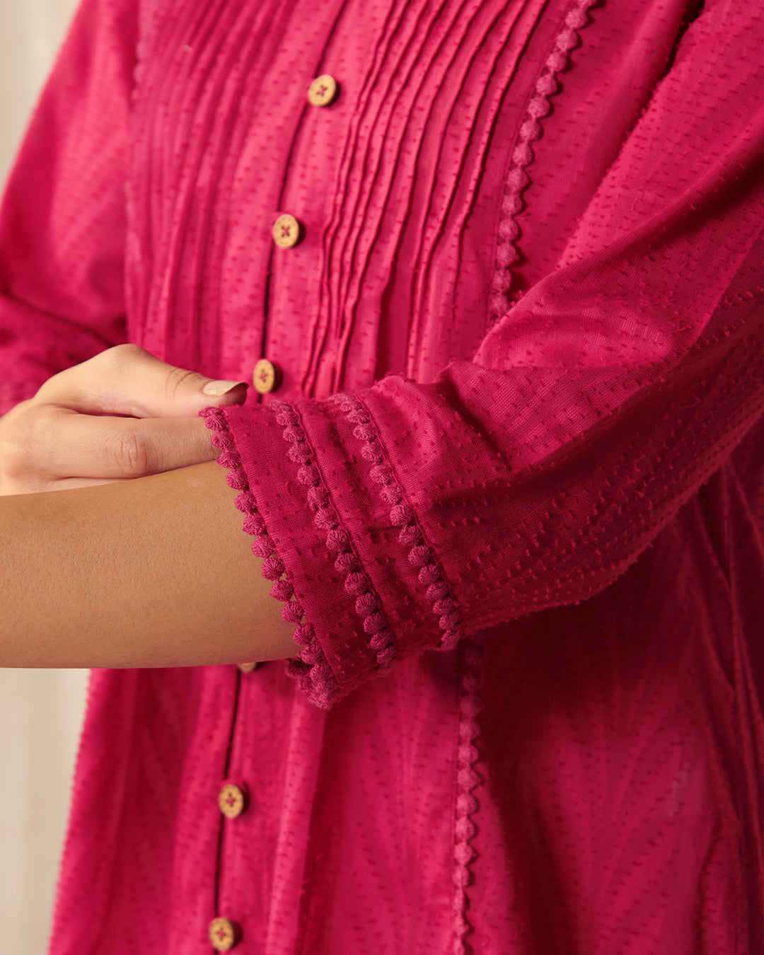 Roza Ruksar Rani Pink Top