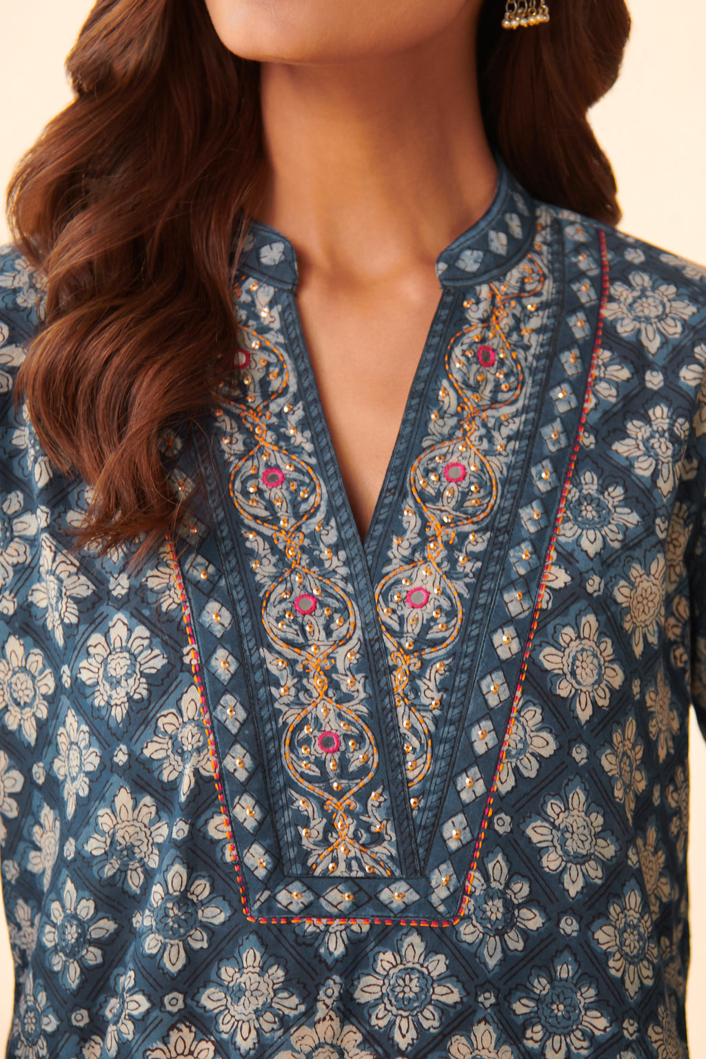Sehra Afsana Bagru Dabu Kurta