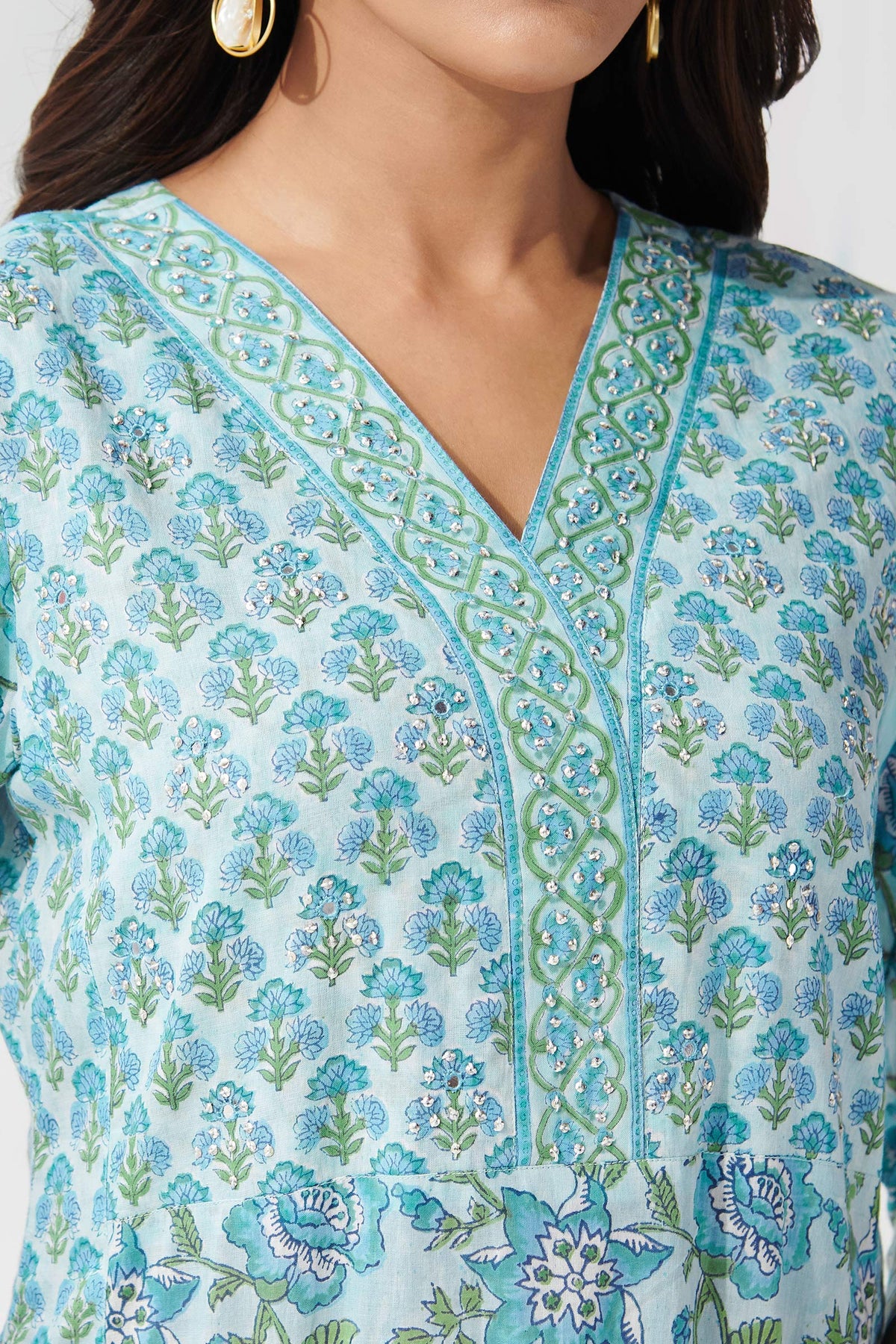 Gulbahar Aalia Sanganeri Kurta