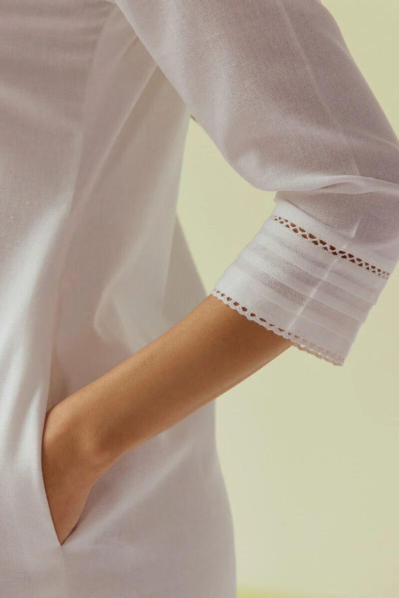 Surplus: Roza Sahira White Kurta