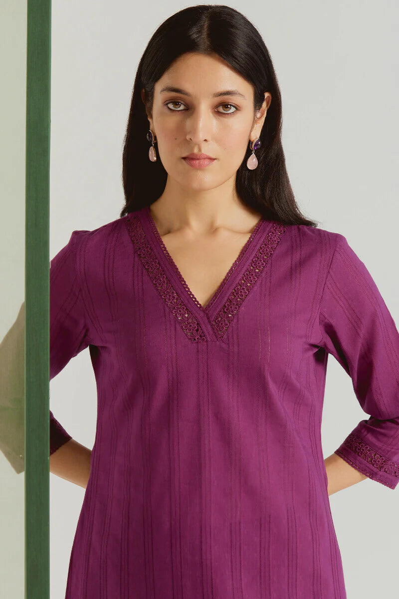 Surplus: Roza Sehr Plum Kurta
