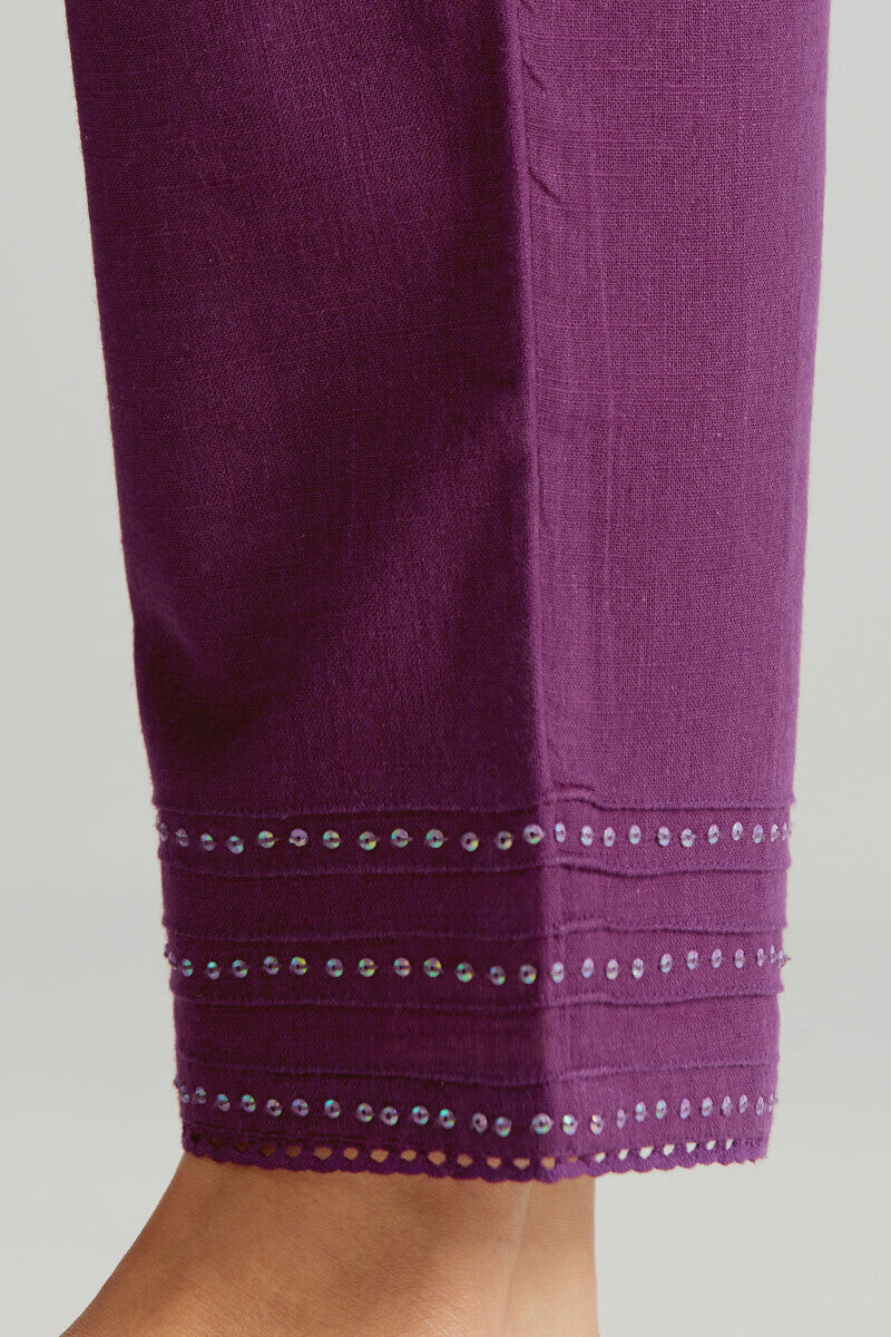 Roza Seerat Purple Narrow Pants