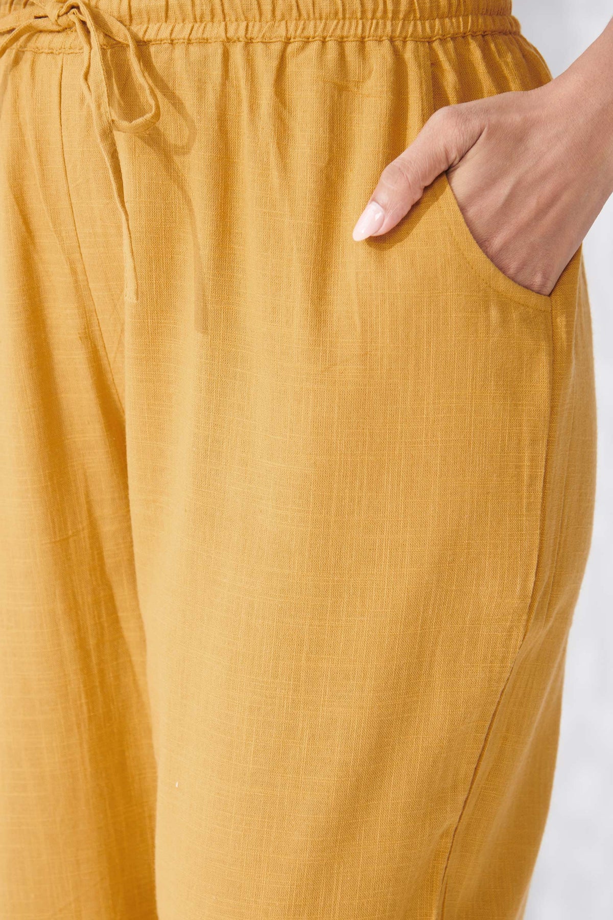 Roza Jiya Mustard Narrow Pants