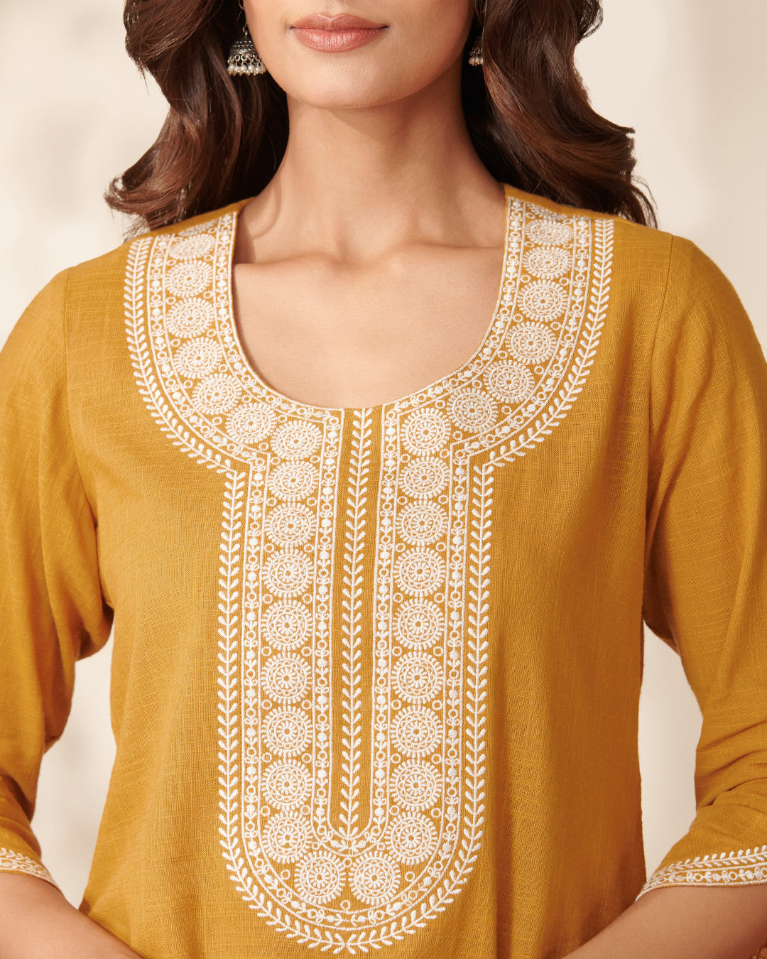 Mehraab Bano Mustard Kurta
