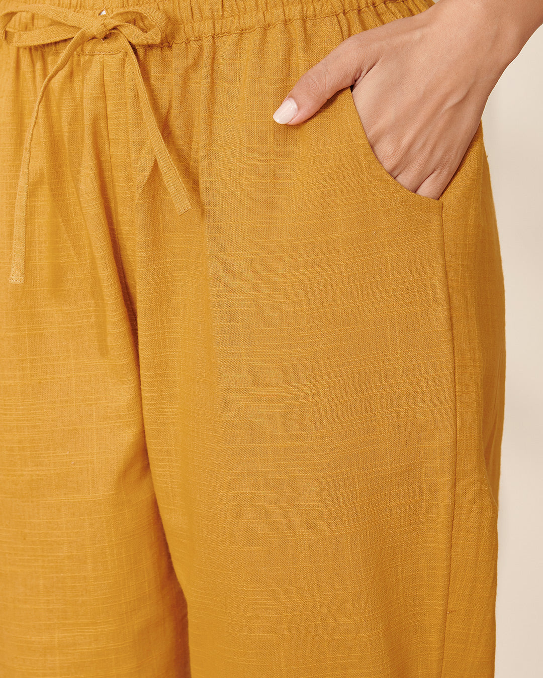 Mehraab Bano Mustard Narrow Pants