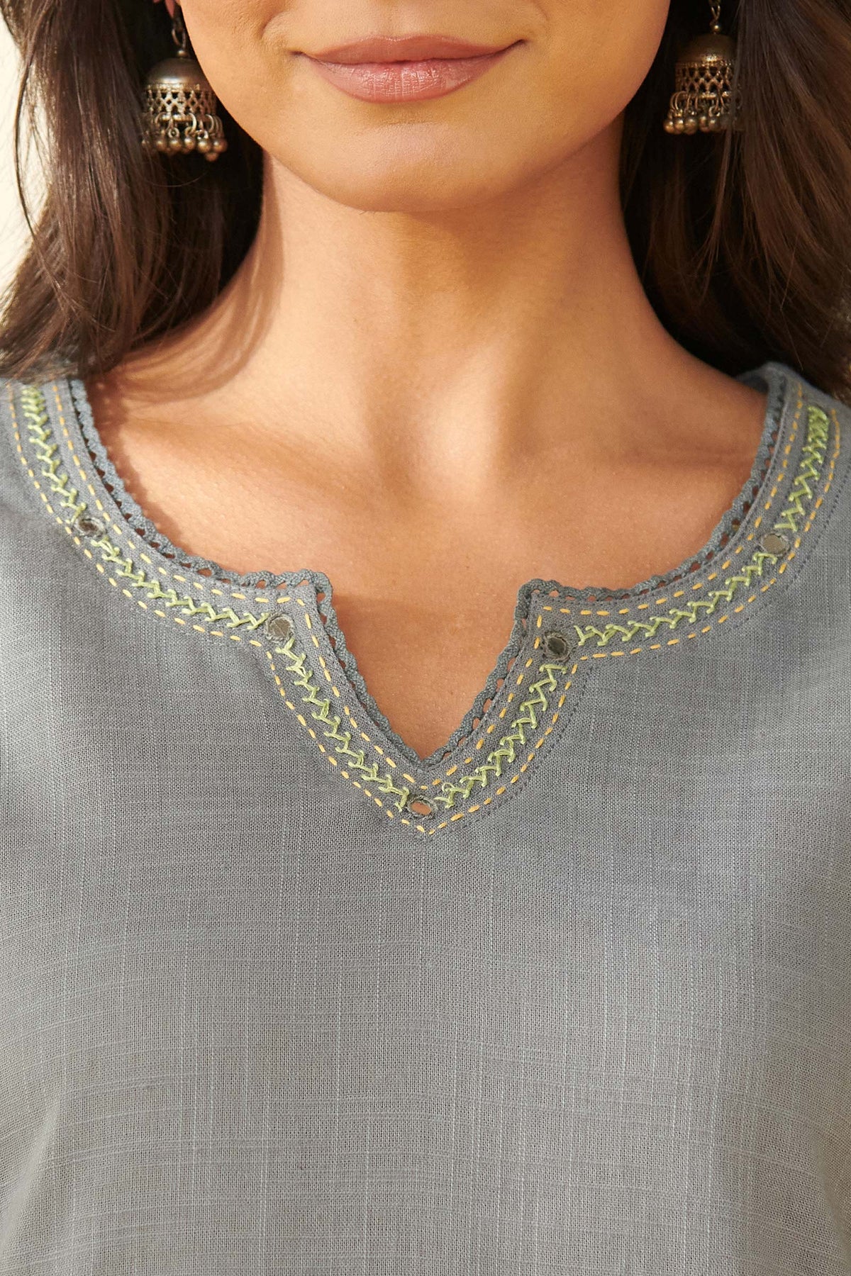 Roza Ria Grey Kurta