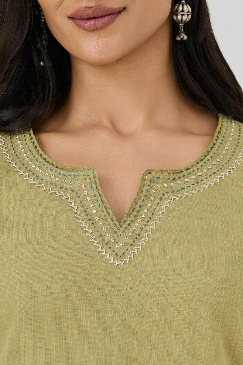 Roza Seerat Sage Green Kurta