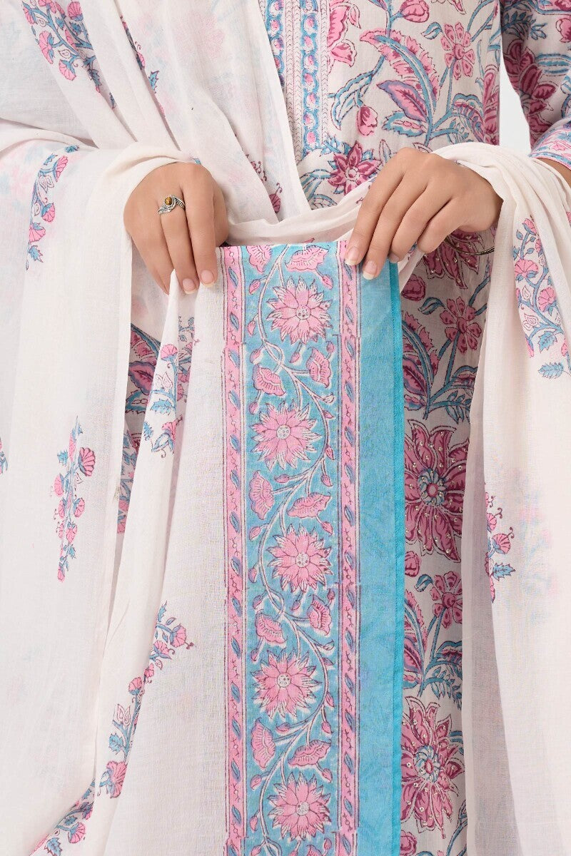 Roz Meher Jazmin Block Printed Dupatta