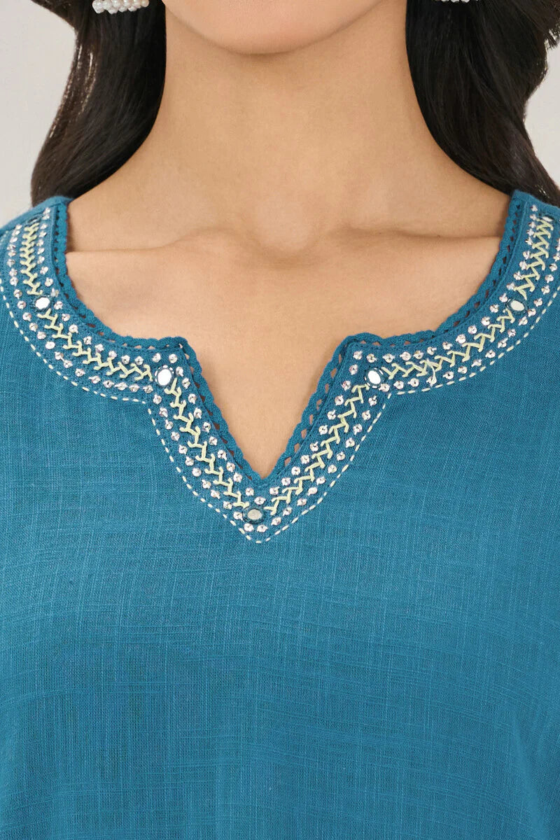 Surplus: Roza Zara Blue Kurta