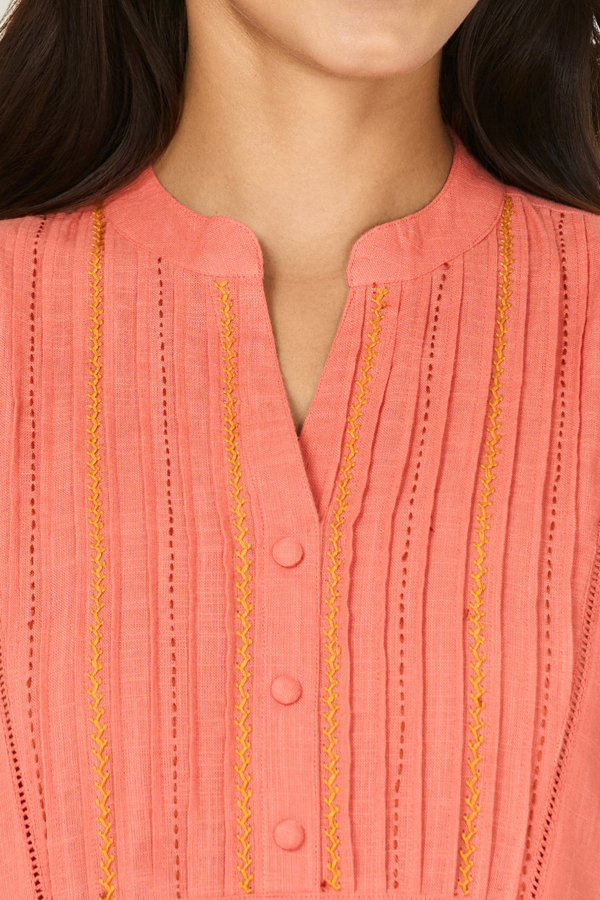 Roza Kiara Salmon Kurta