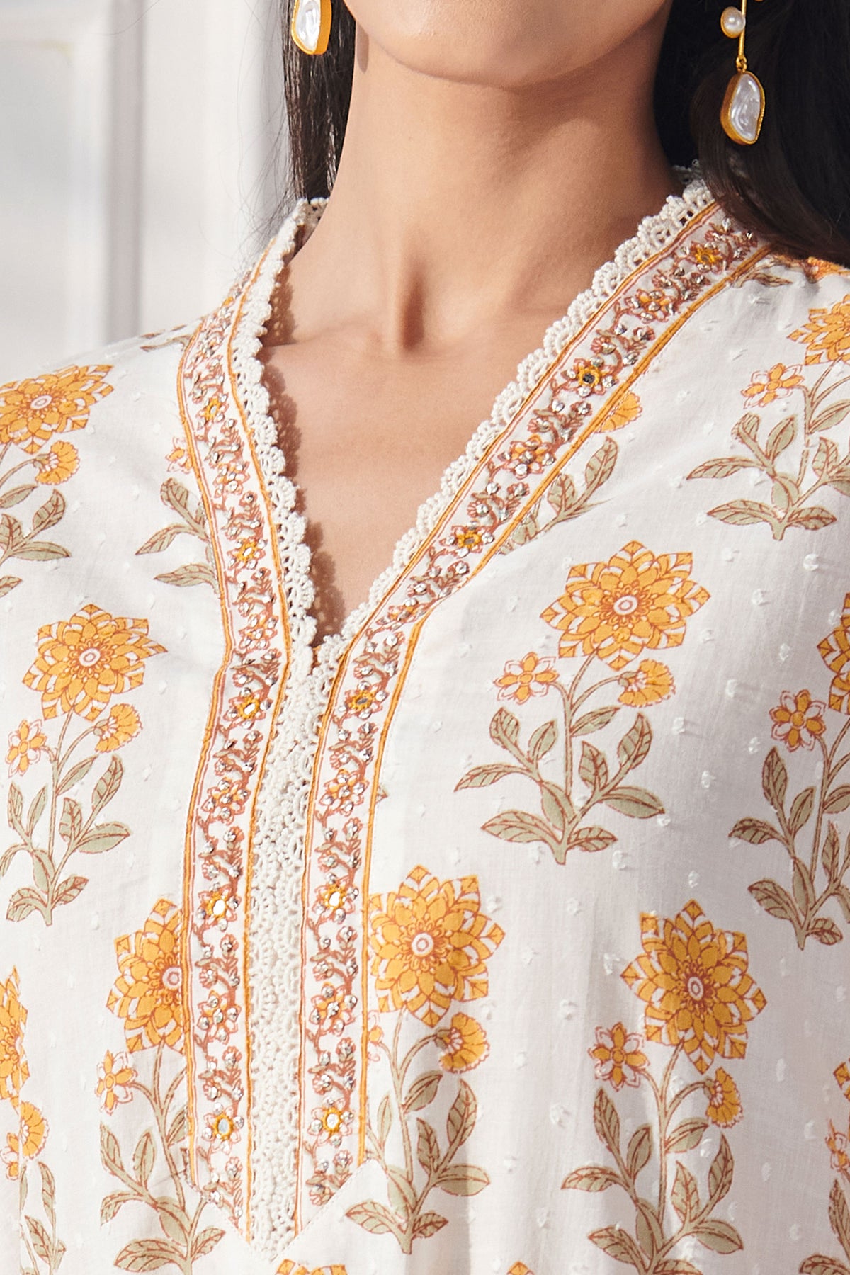 Gulbahar Parisa Sanganeri Kurta