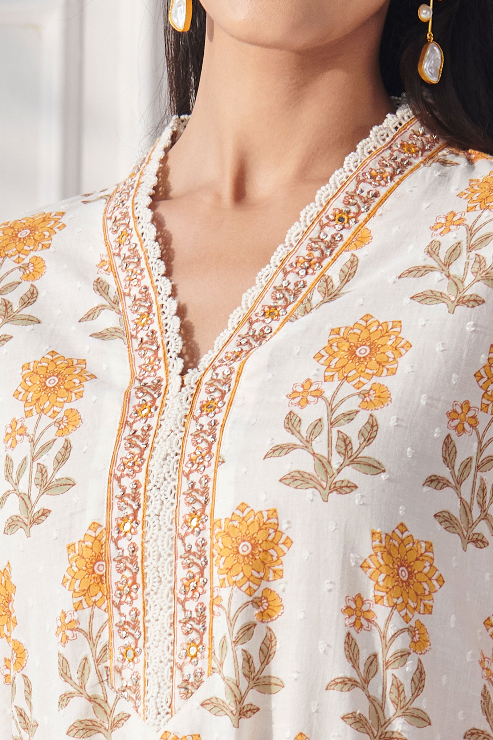 Gulbahar Parisa Sanganeri Kurta