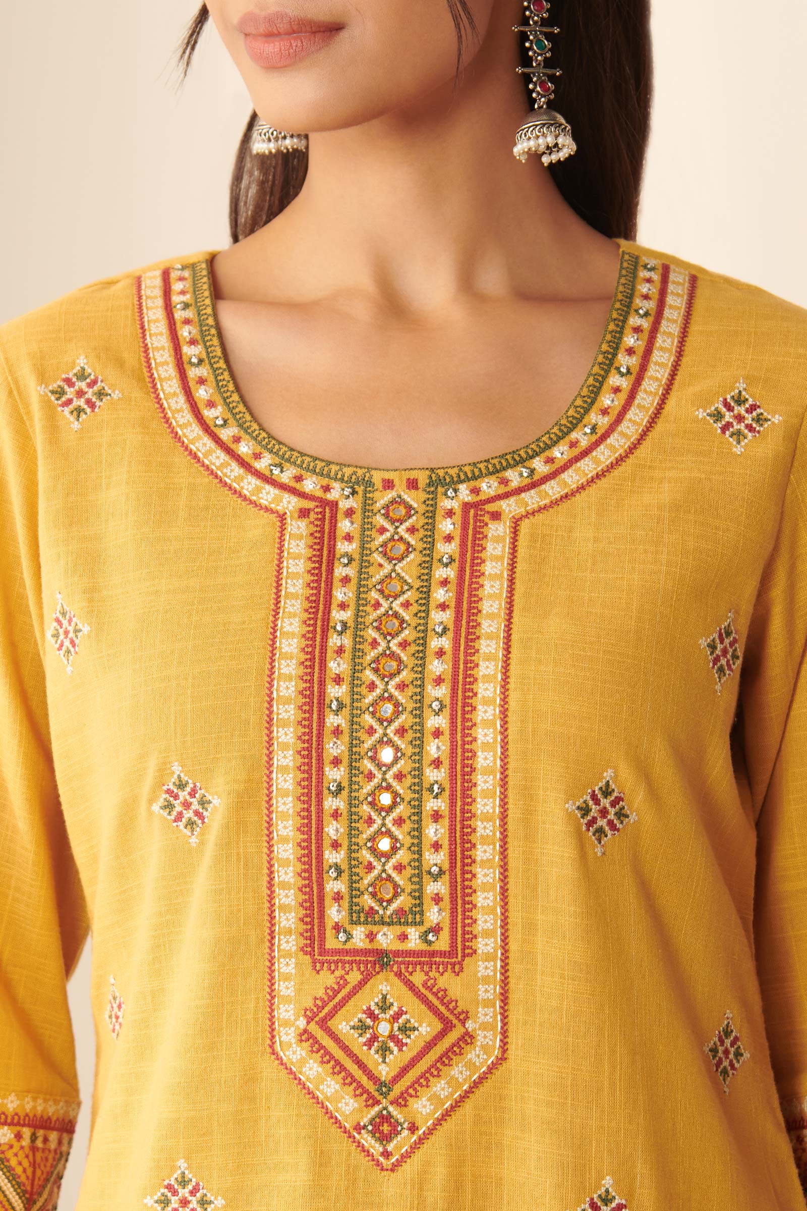 Mehraab Suhana Mustard Kurta