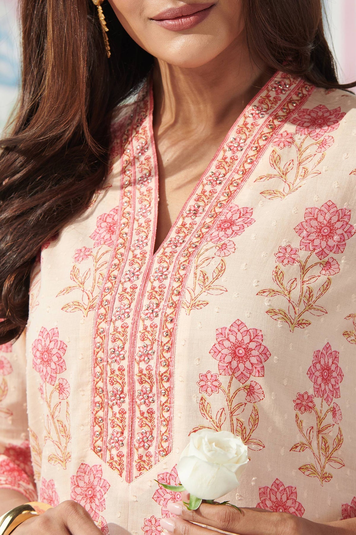 Gulbahar Gulbano Sanganeri Kurta