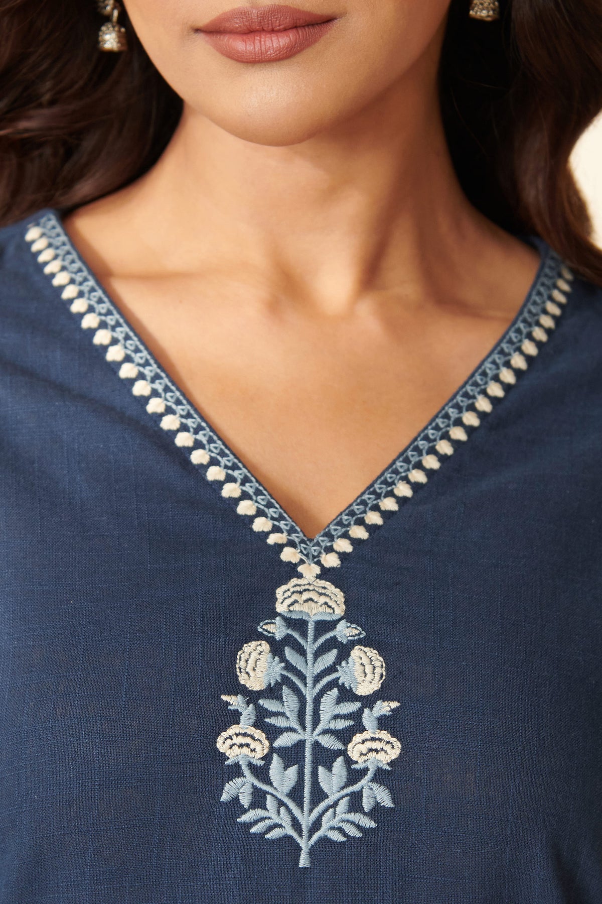 Mehraab Nihad Midnight Blue Kurta