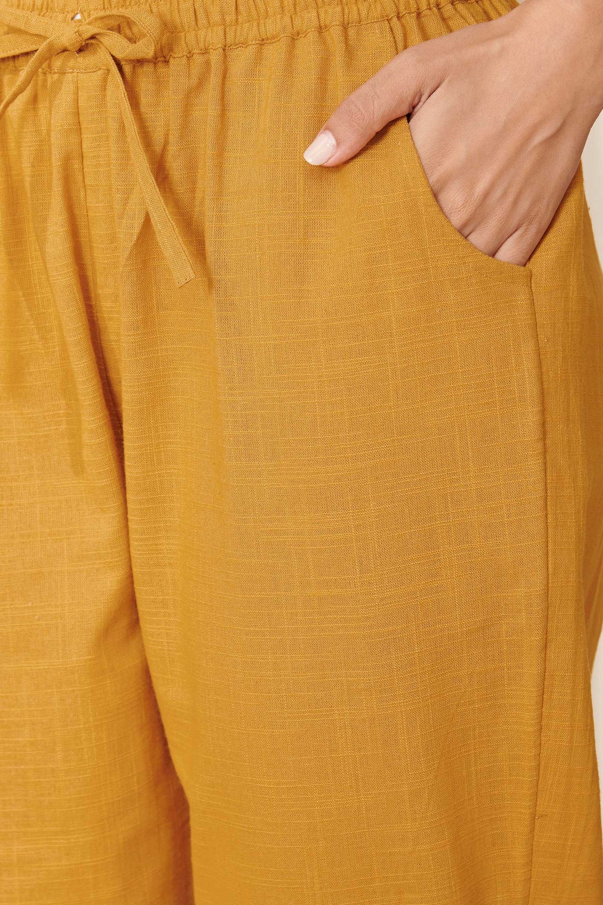 Surplus: Mehraab Bano Mustard Narrow Pants