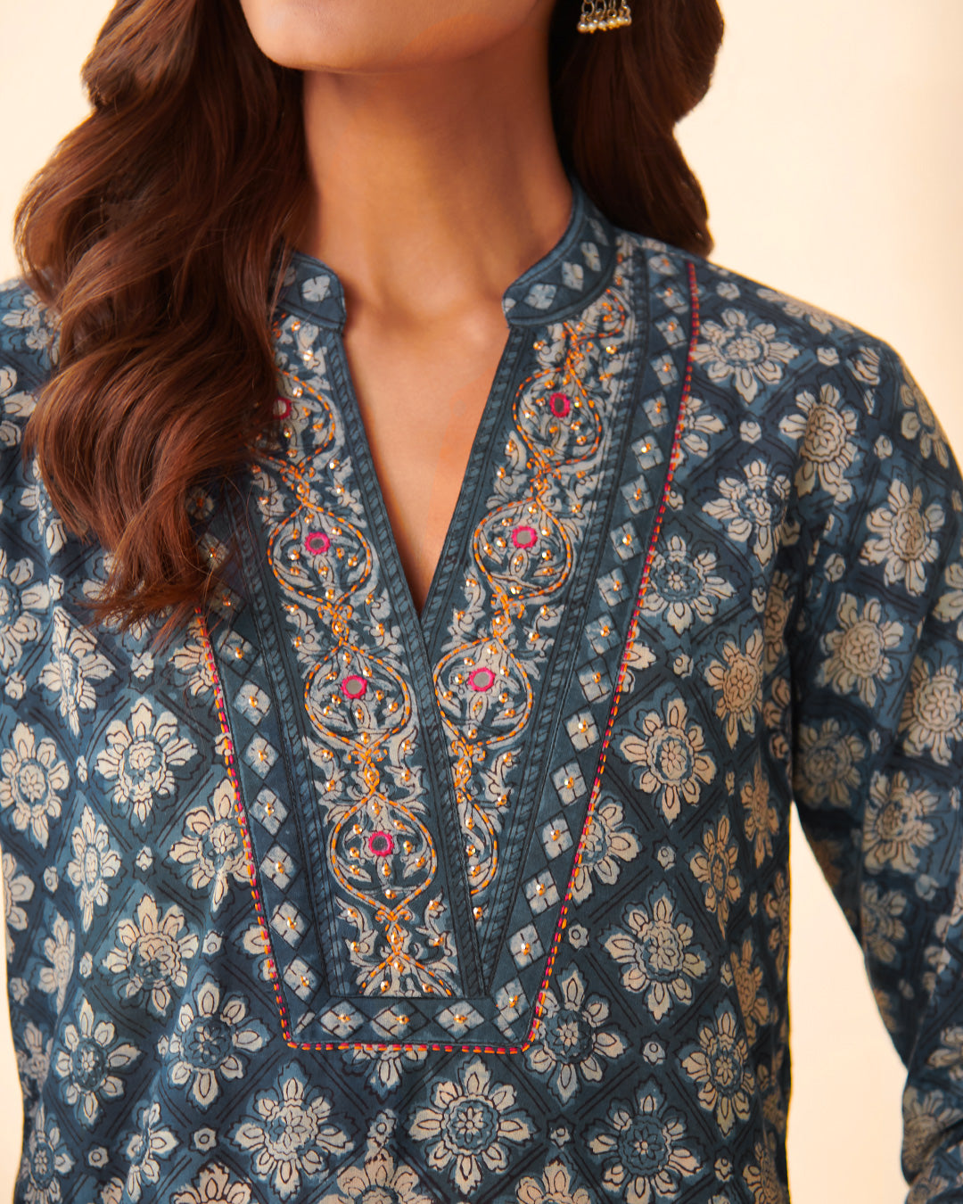 Sehra Afsana Bagru Dabu Kurta